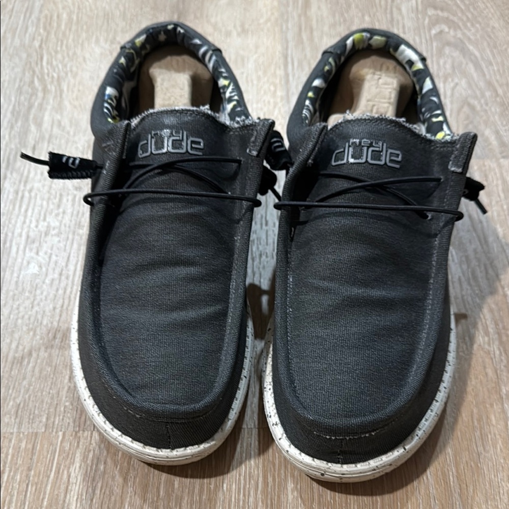 Hey Dude Black Loafers Slip-Ons. Worn a few times.